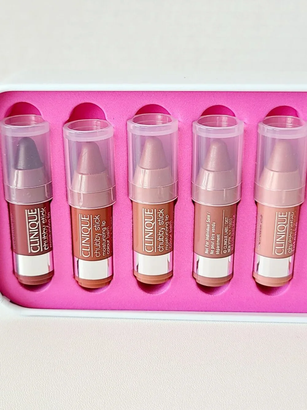 CLINIQUE The Chubbettes 20pc Chubby Stick Moisturizing Lip Colour Balm MINIs Set